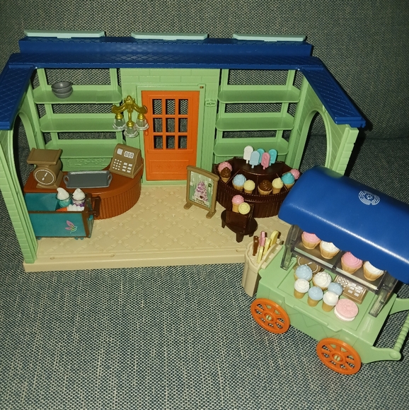 Calico Critter Compatible Ice Cream Shop Playset Mini Doll House Figure Rement - Picture 1 of 5